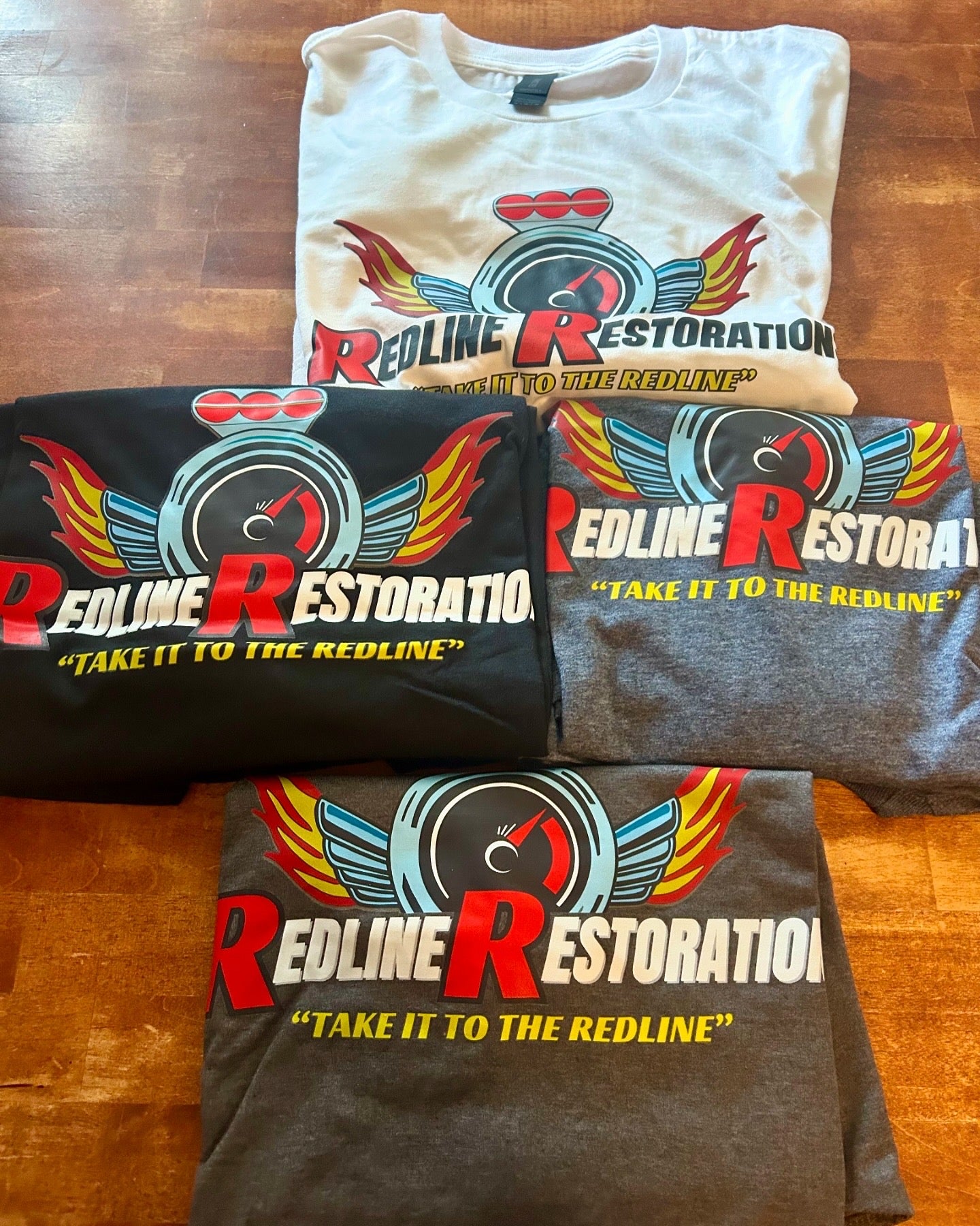 Redline Restorations (1-sided) Large Logo on Front Short Sleeve T-Shirt